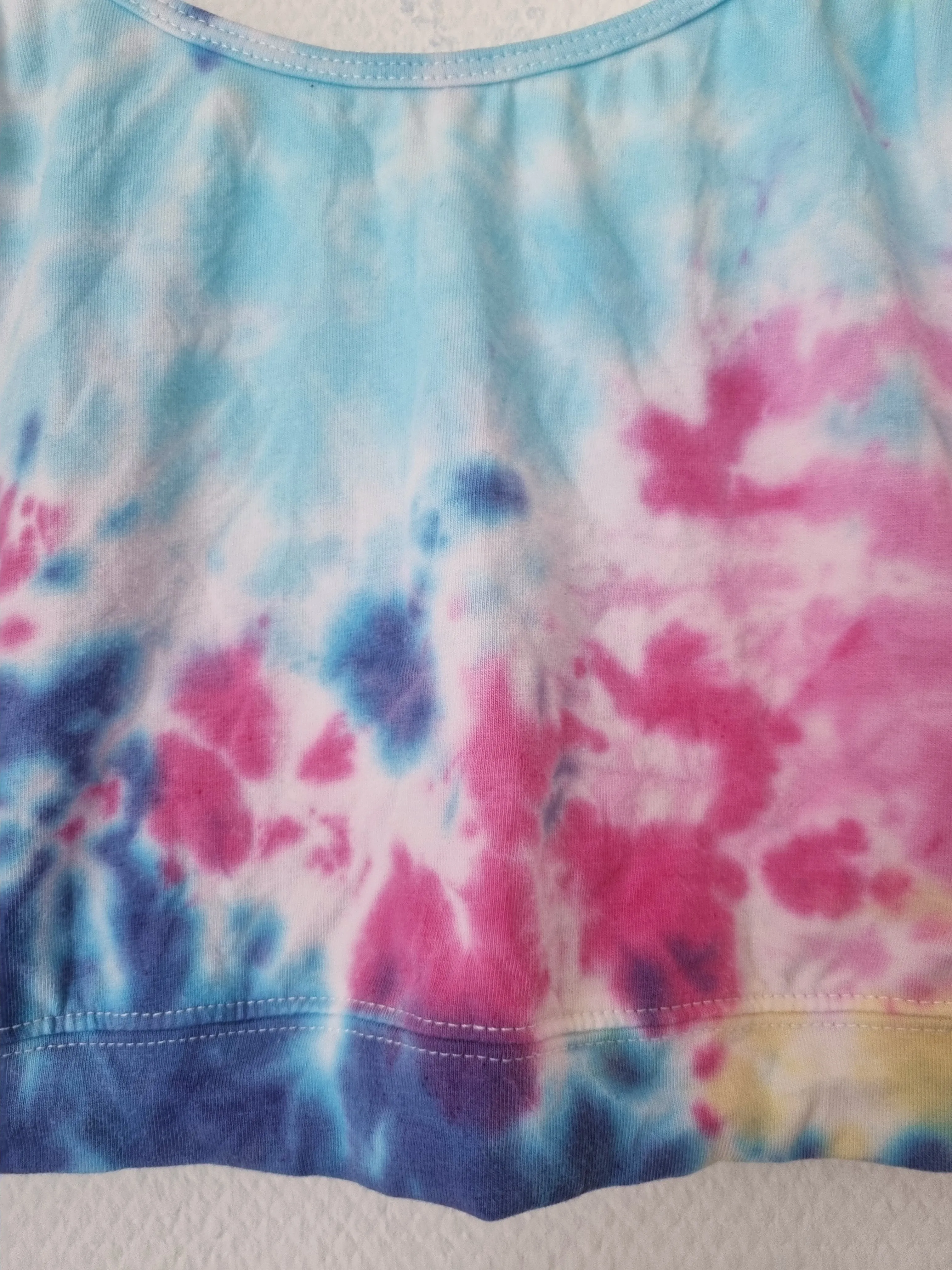 Hand Designed Fitted Pastel Galaxy Tie-Dye Camisole Top