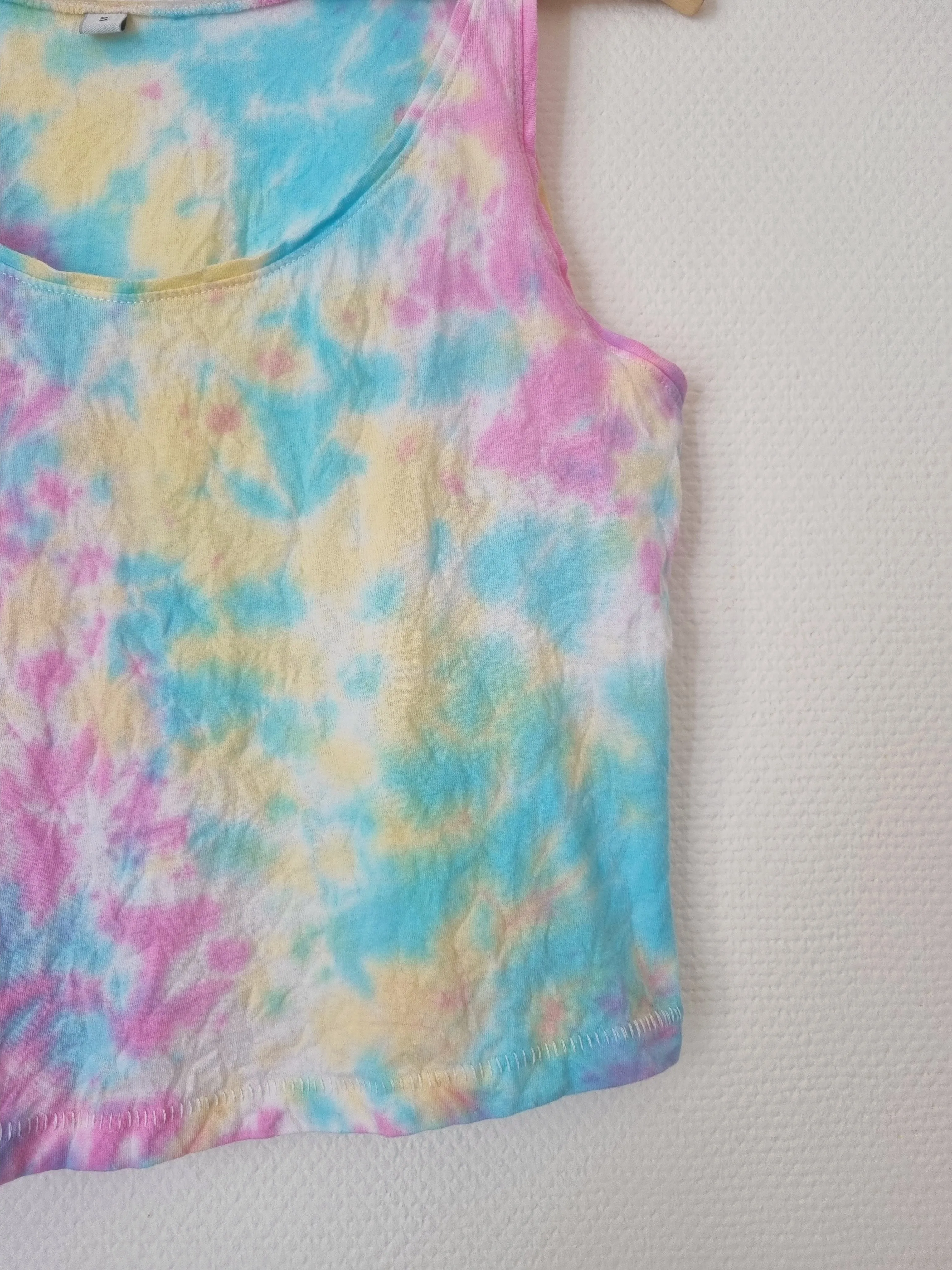 Hand Designed Pastel Galaxy Tie-Dye Tank Top