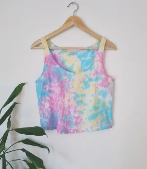 Hand Designed Pastel Galaxy Tie-Dye Tank Top