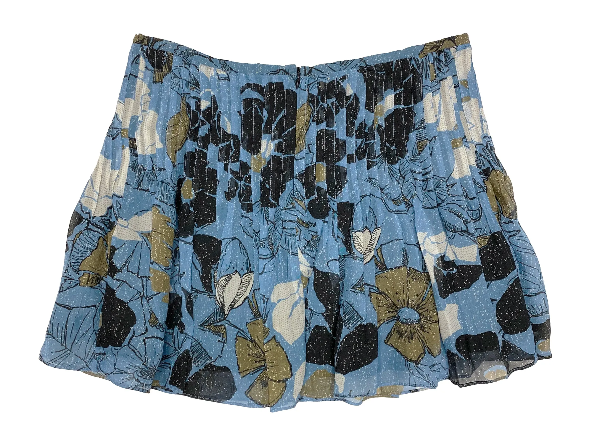 Hanley Mellon Women's Floral Chiffon Pleated Skirt