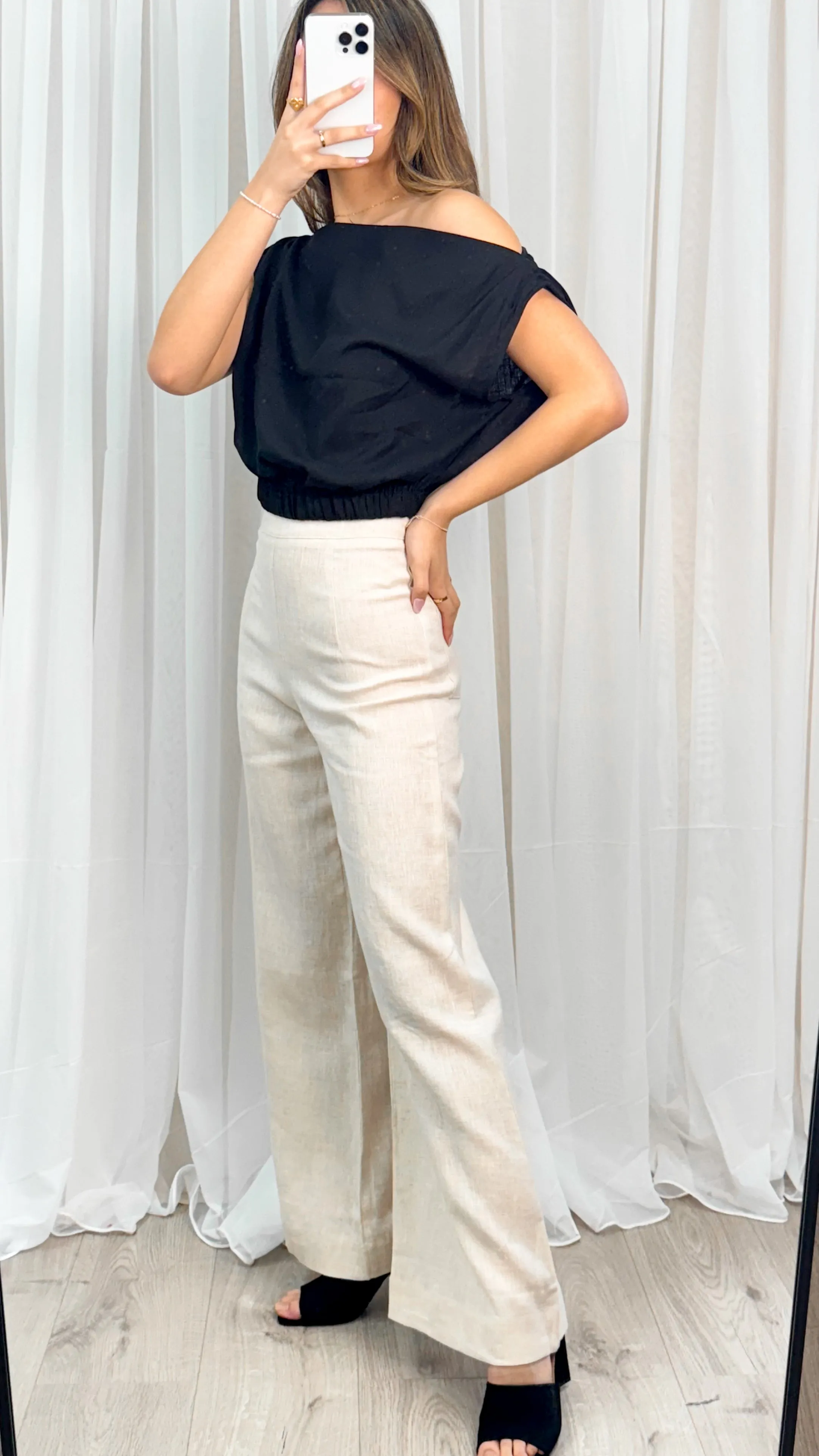 HANNAH LINEN PANT - OATMEAL