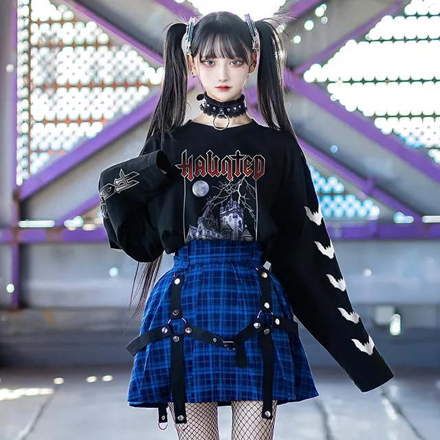 Harness Pleated Skirt