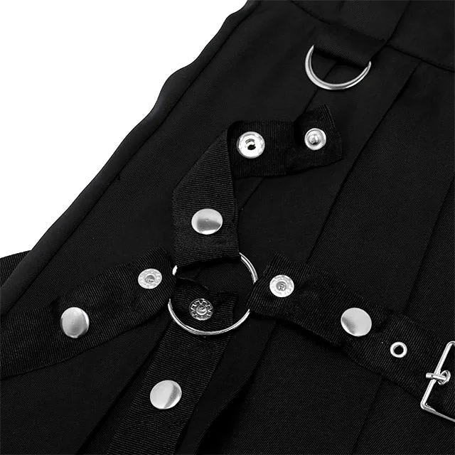 Harness Pleated Skirt