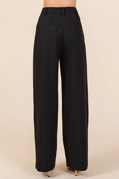 Hazel Blues® |  Mittoshop Pintuck Detail High Rise Pants
