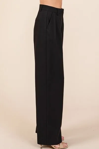 Hazel Blues® |  Mittoshop Pintuck Detail High Rise Pants