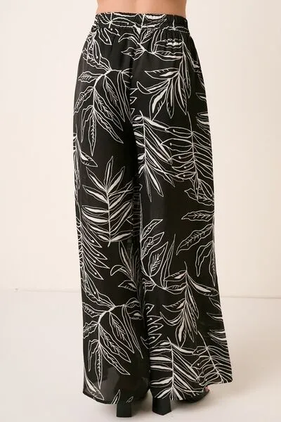Hazel Blues® |  Mittoshop Printed Wide Leg Pants