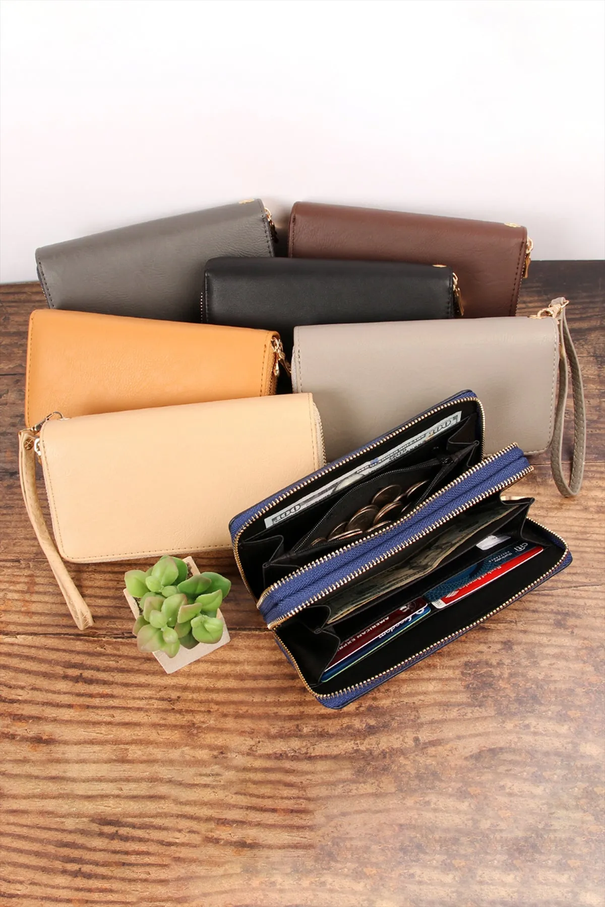 HDG2000 - DOUBLE ZIP AROUND WALLET