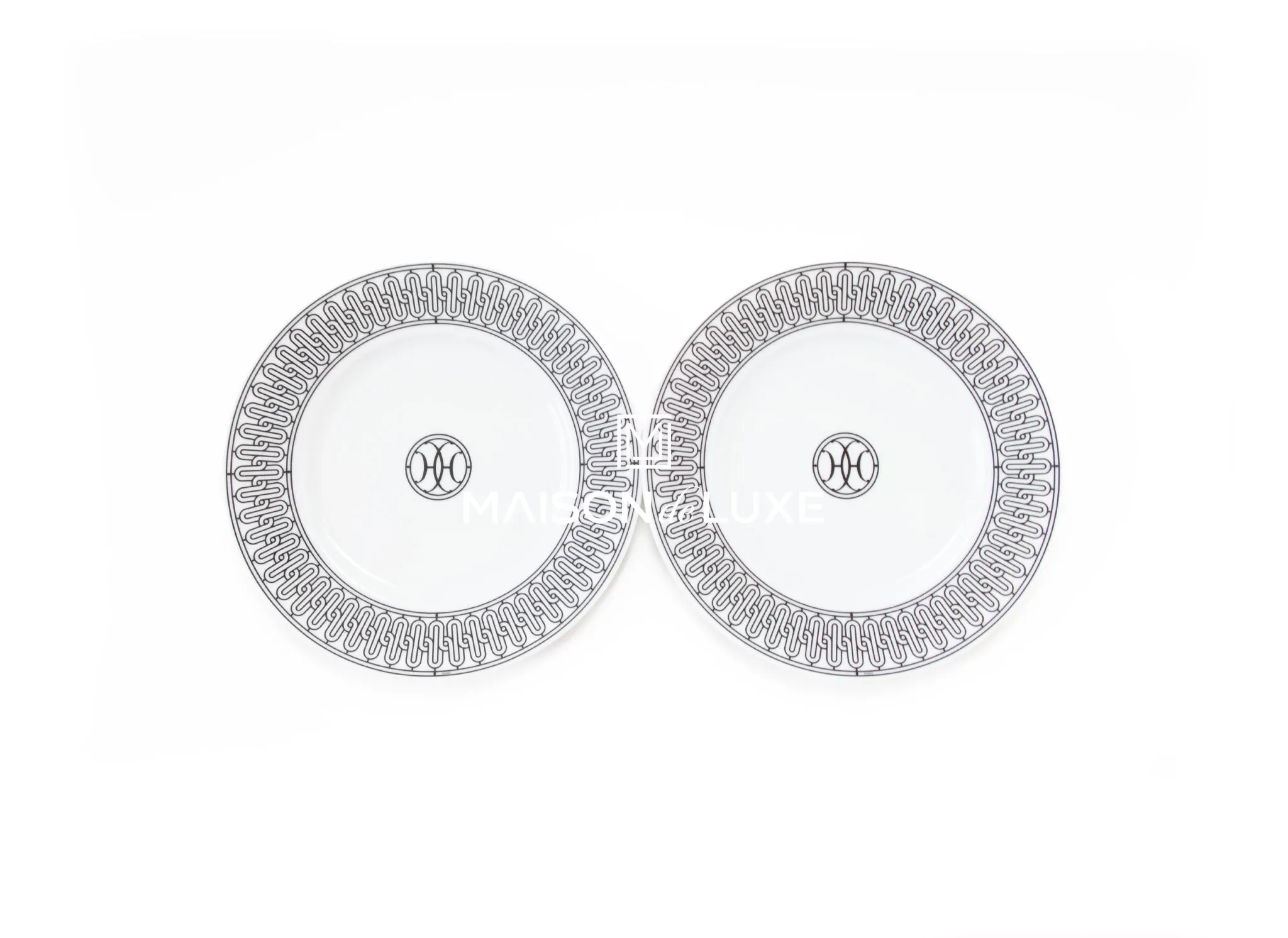 Hermes H Deco n°1 Dessert Plate - Two