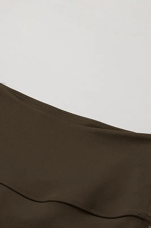 High-rise stretch flared pants