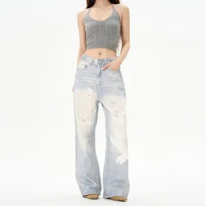 High Waist Straight Leg Jeans