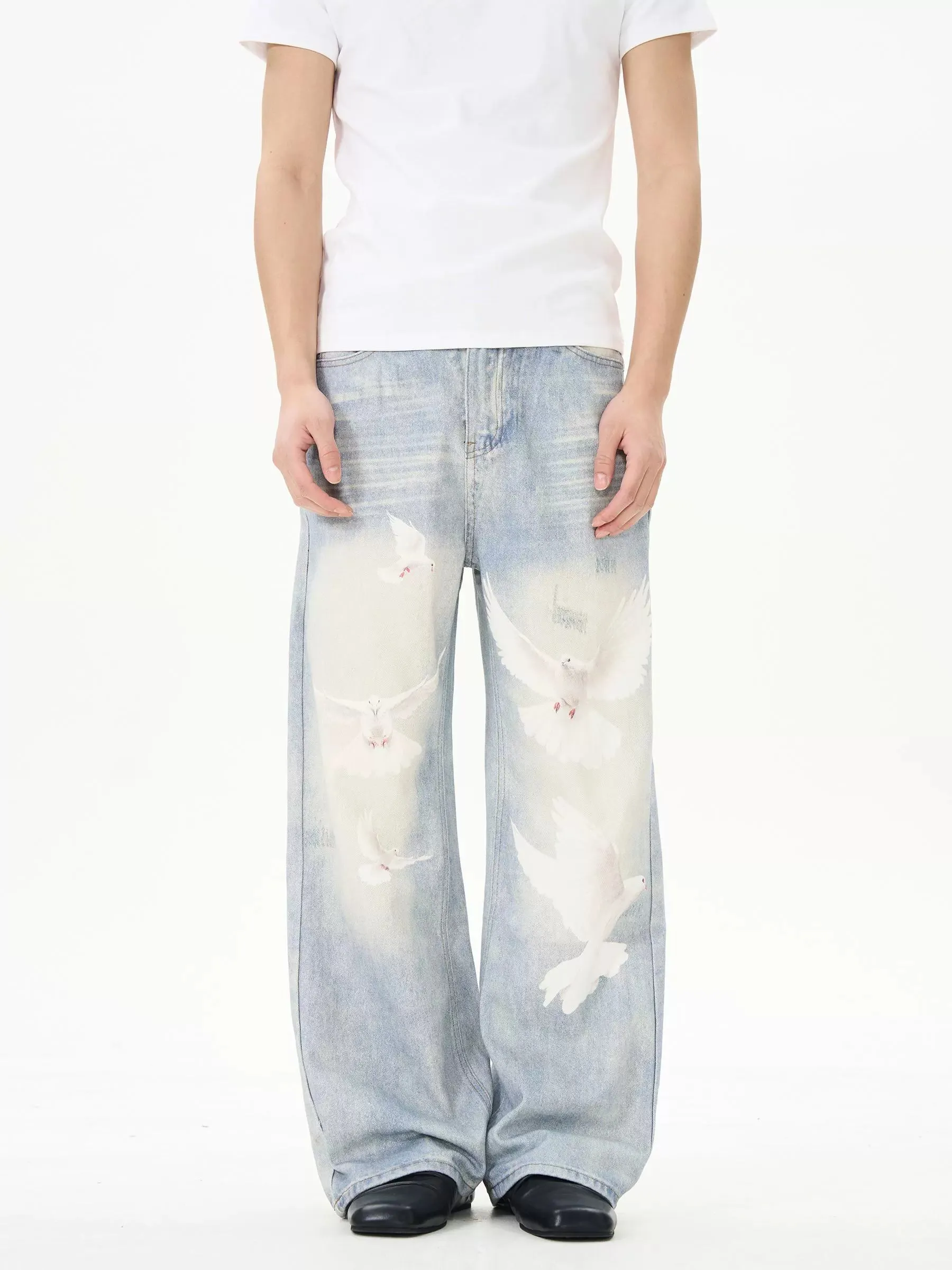 High Waist Straight Leg Jeans