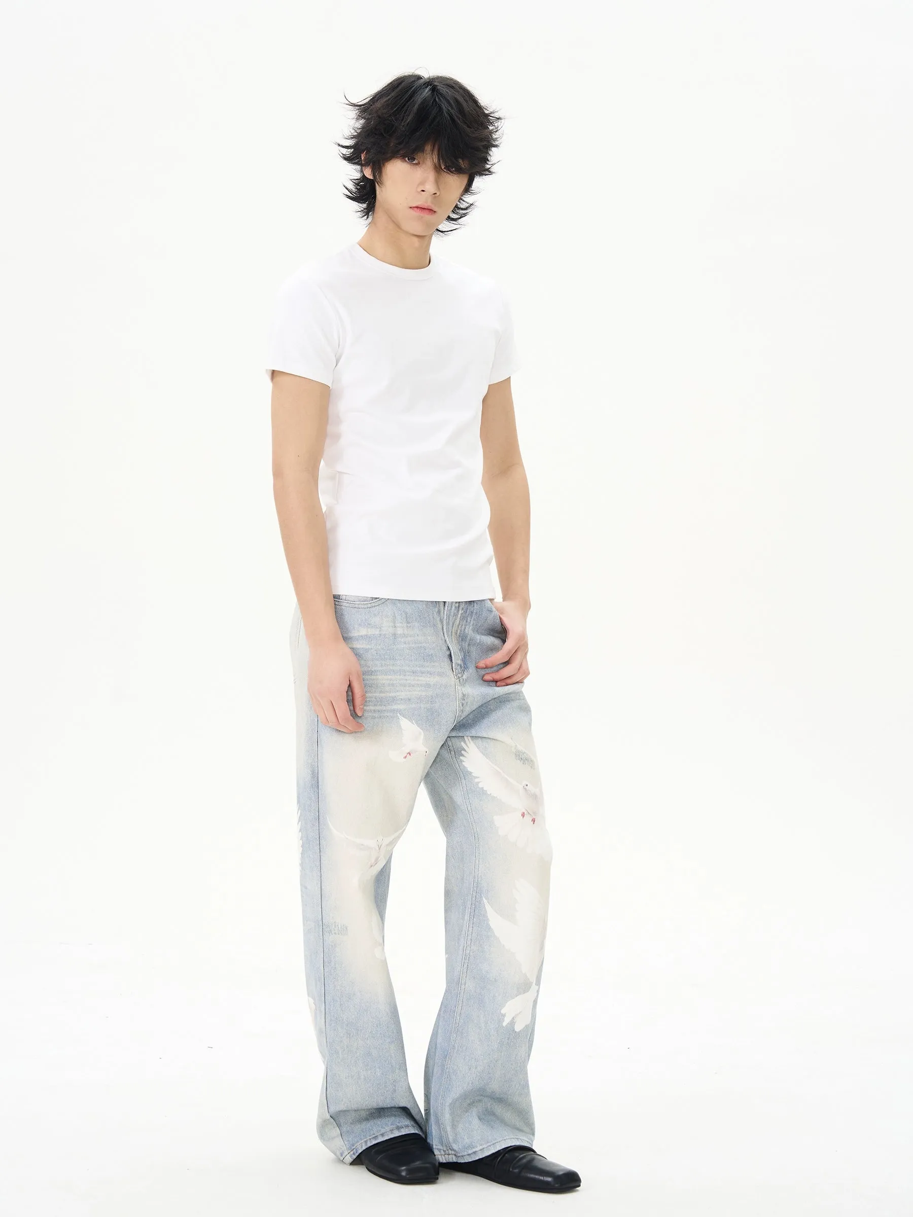 High Waist Straight Leg Jeans