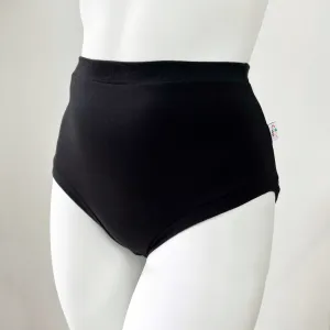 High Waisted Black Adult Pants | Women's Knickers | Organic Cotton Underwear