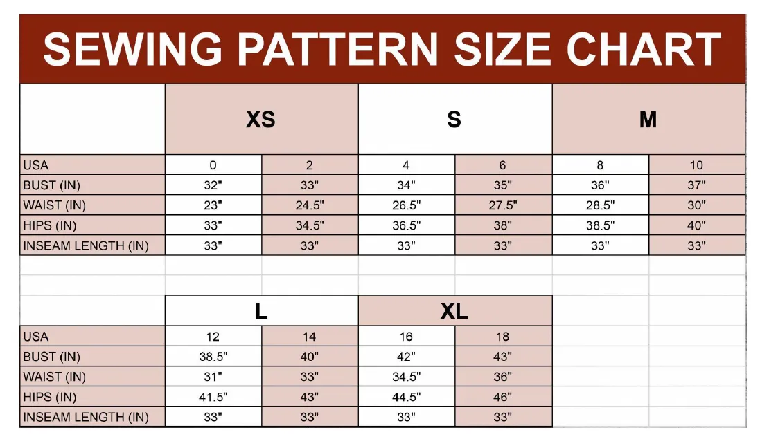 High Waisted Cargo Pants Sewing Pattern