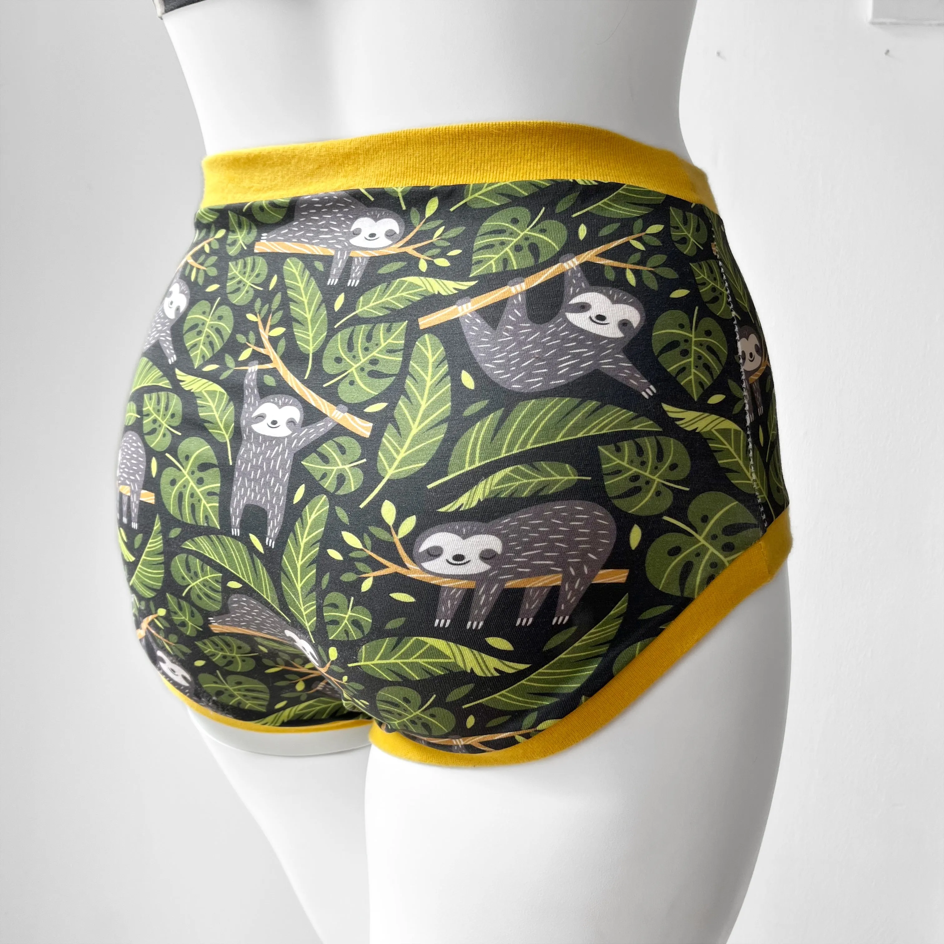 High Waisted Sloth Pants | Women's Knickers | Organic Cotton Underwear