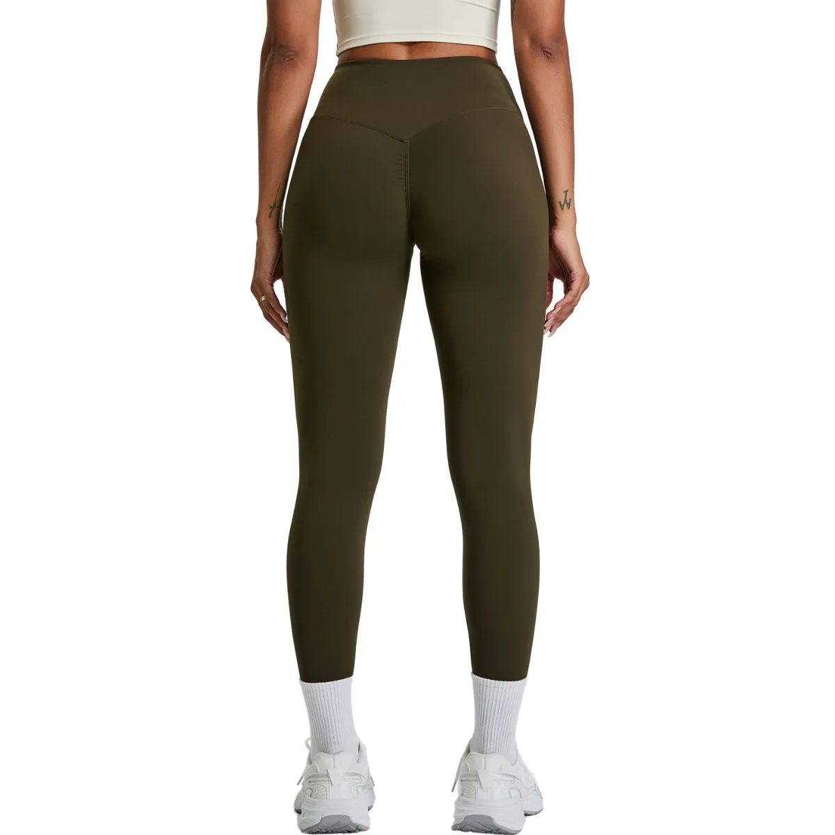 High-Waisted Solid Color Workout Leggings