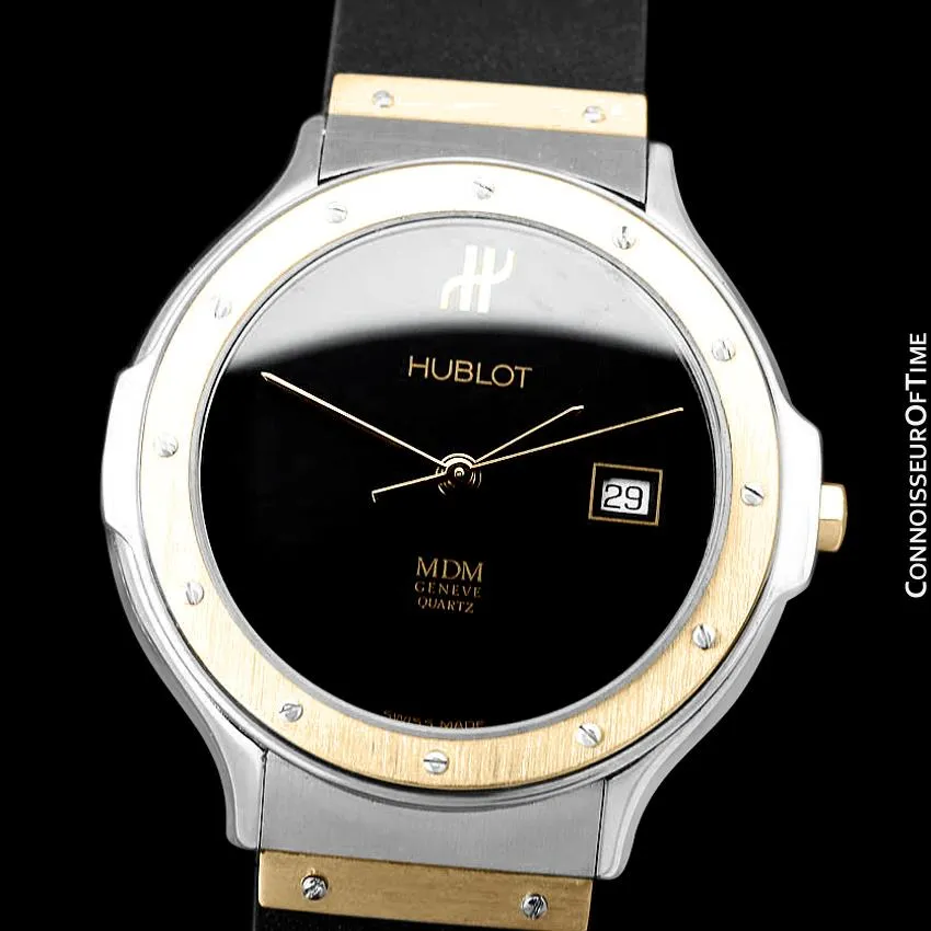 Hublot MDM Two-Tone Midsize Mens Watch - Stainless Steel and 18K Gold