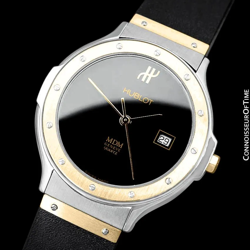 Hublot MDM Two-Tone Midsize Mens Watch - Stainless Steel and 18K Gold