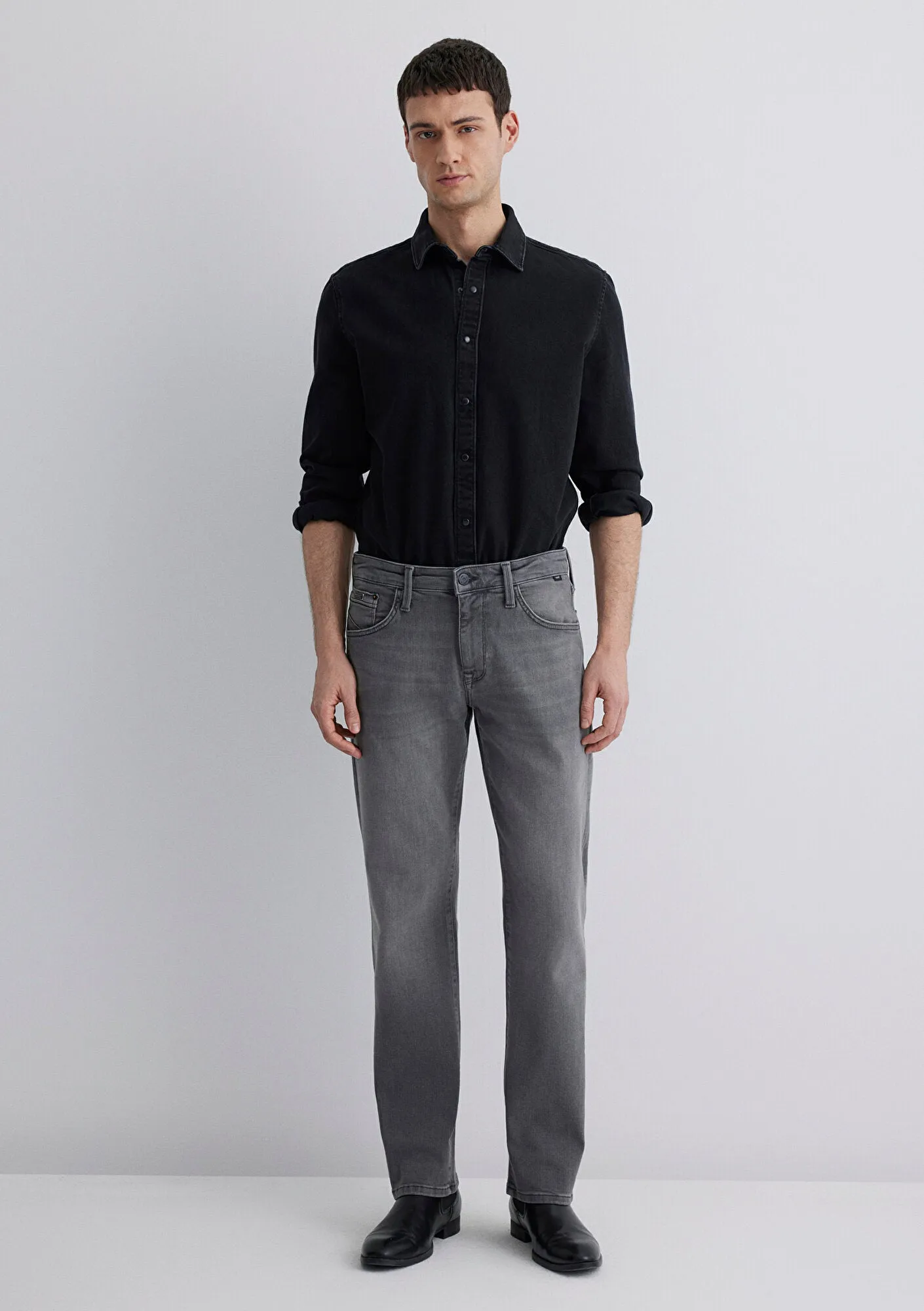 Hunter Light Grey Mavi Black Jean Pants