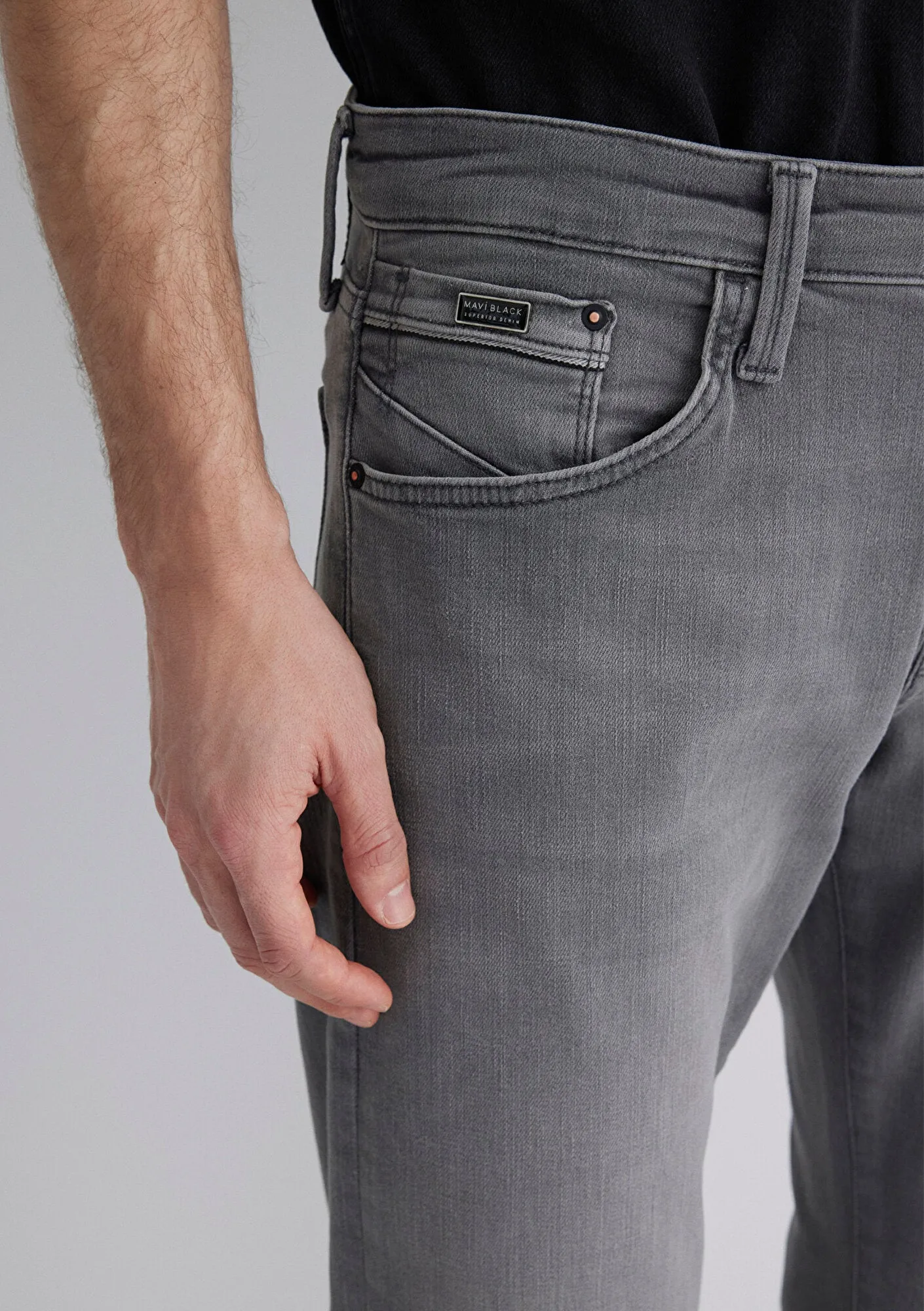 Hunter Light Grey Mavi Black Jean Pants