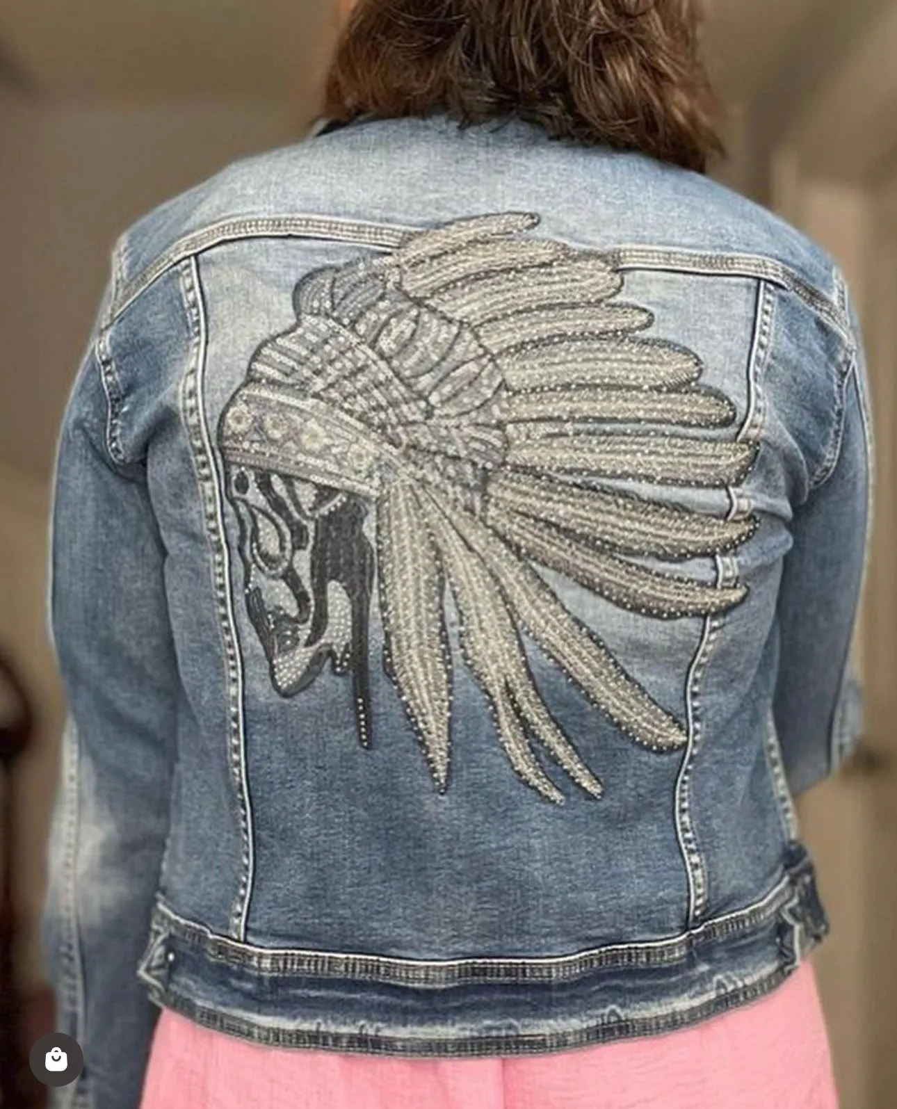 Indian Logo Melly & Co Denim Jacket