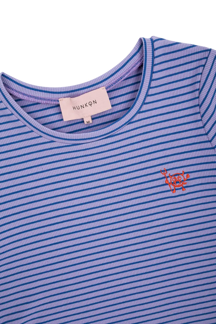 Indie T-shirt - Purple Striped