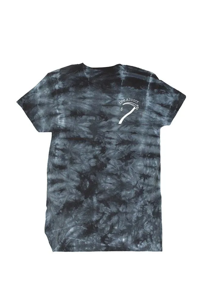 InkAddict MENS KILLIN IT BLACK TIE DYE Tee Shirt