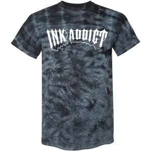 InkAddict MENS RETRO METAL I BLACK TIE DYE Tee Shirt