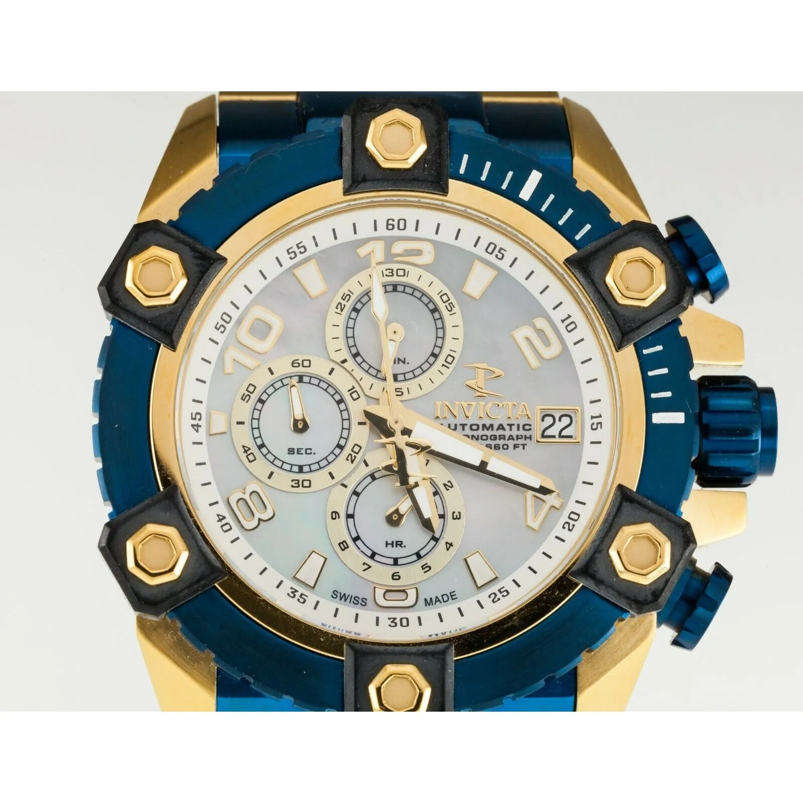 INVICTA 13769 Reserve Octane Swiss Automatic Movt. 52mm Watch MOP Dial!