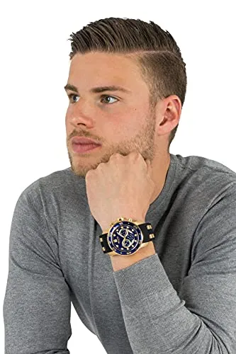 Invicta Men's 6983 Pro Diver Collection Chronograph Blue Dial Black Polyurethane Watch