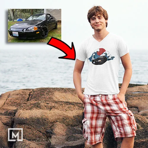 Japanese Cars | Custom Print for Men | V-Neck T-shirt