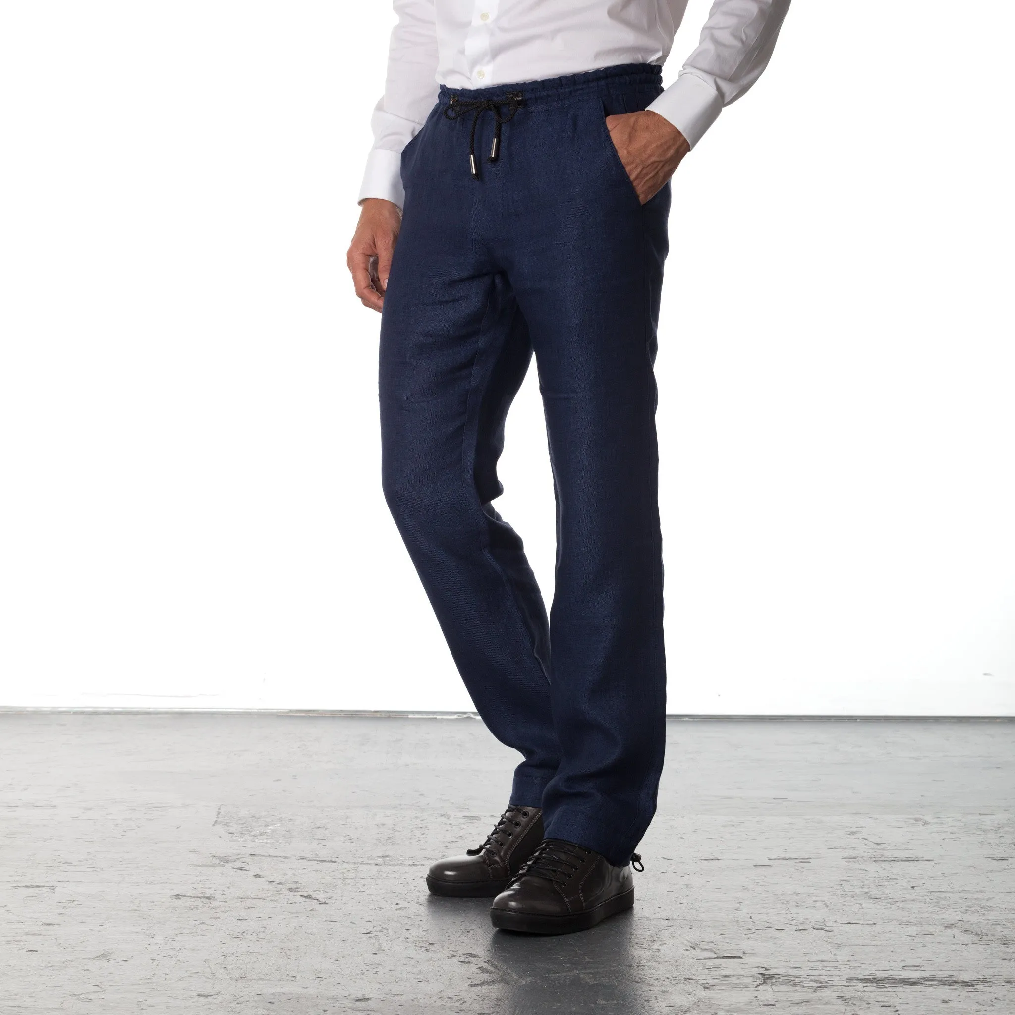 Jogger Pants Linen - Navy