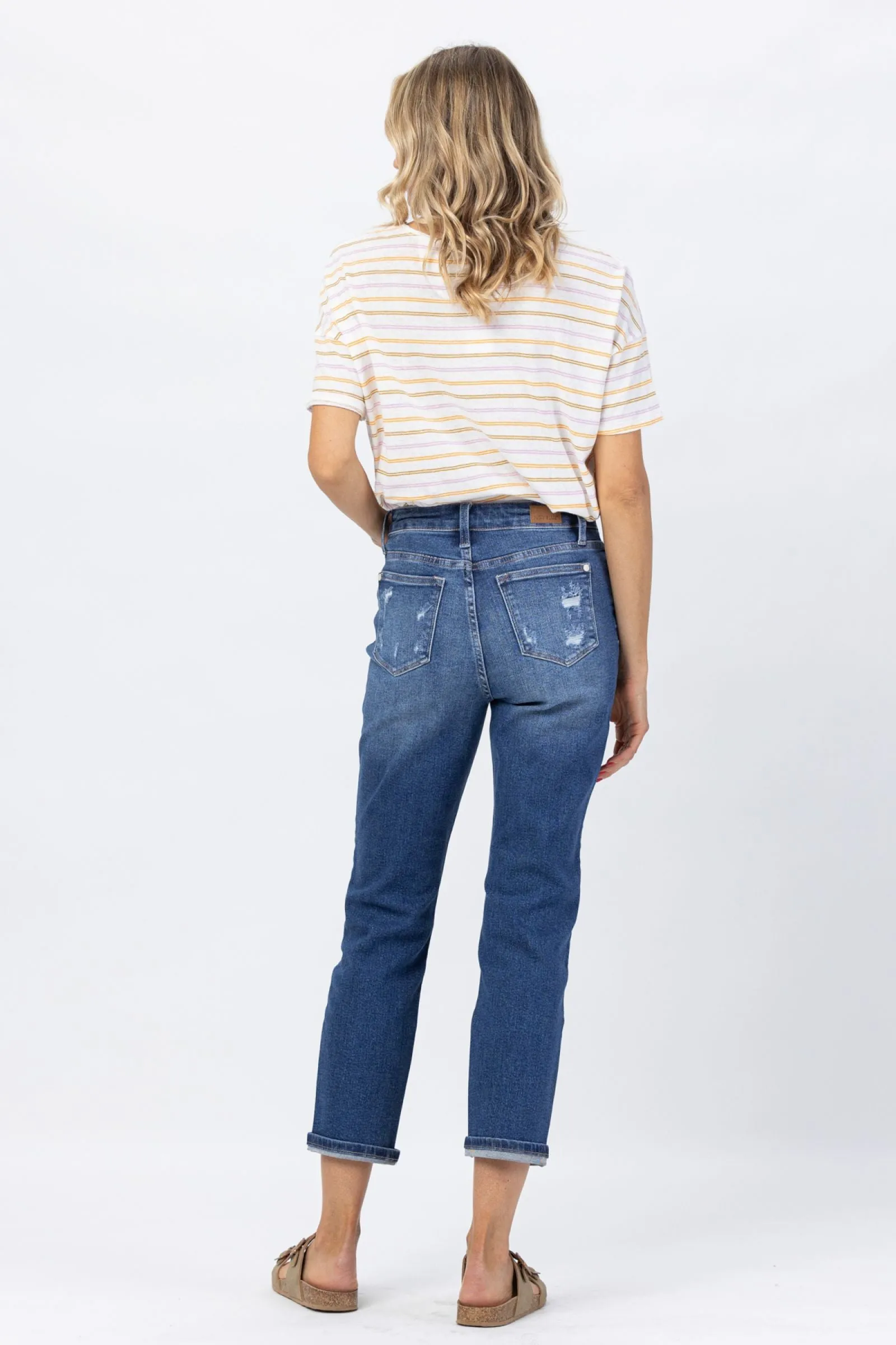 Judy Blue | Rainbow Embroidered Straight Leg