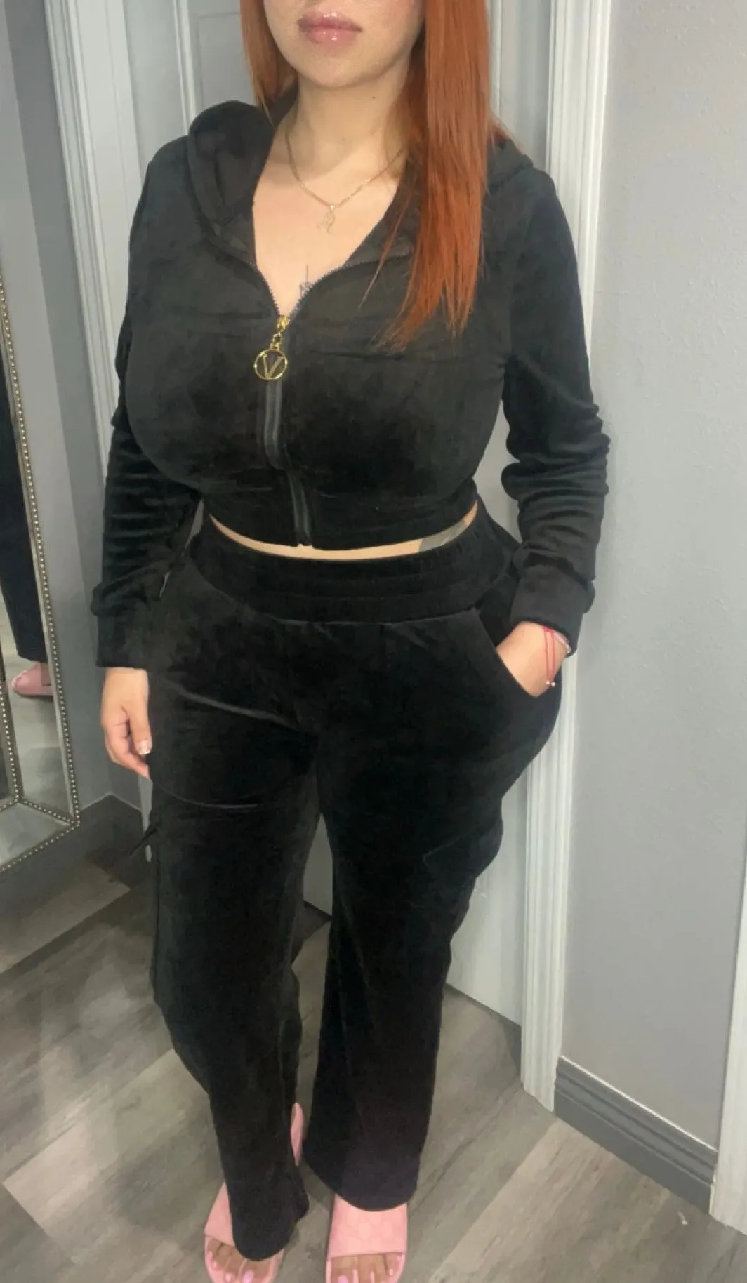 Julie Velour Set(Black)