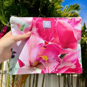 Ākala Orchid Medium Pouch