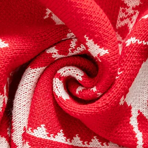 KD KIDPAR 36" Christmas Tree Skirt Knit Knitted Thick Rustic Tree Skirt for Xmas Holiday Tree Decorations and Orname Home Décor