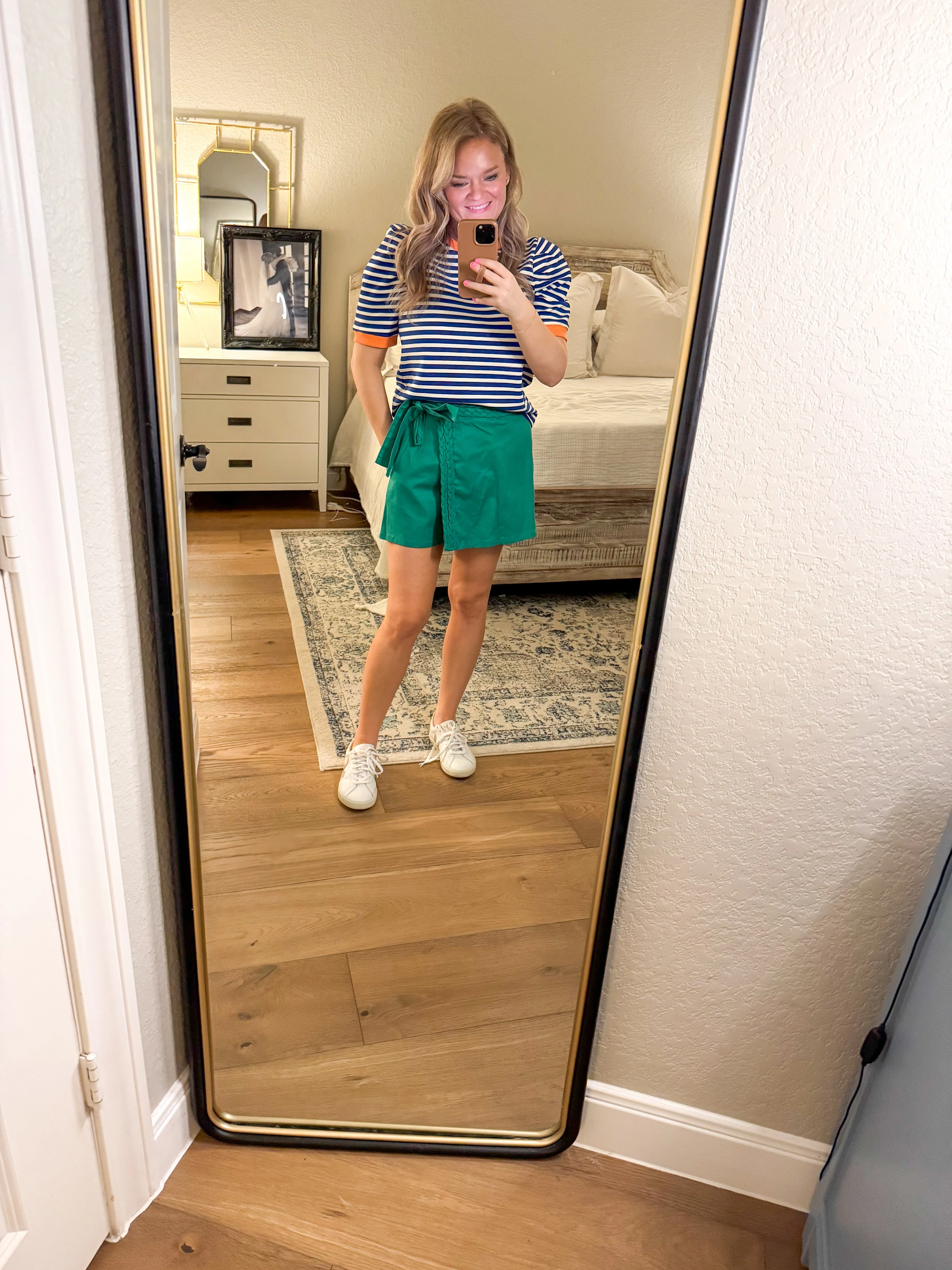 Kelly Green Braided Skort