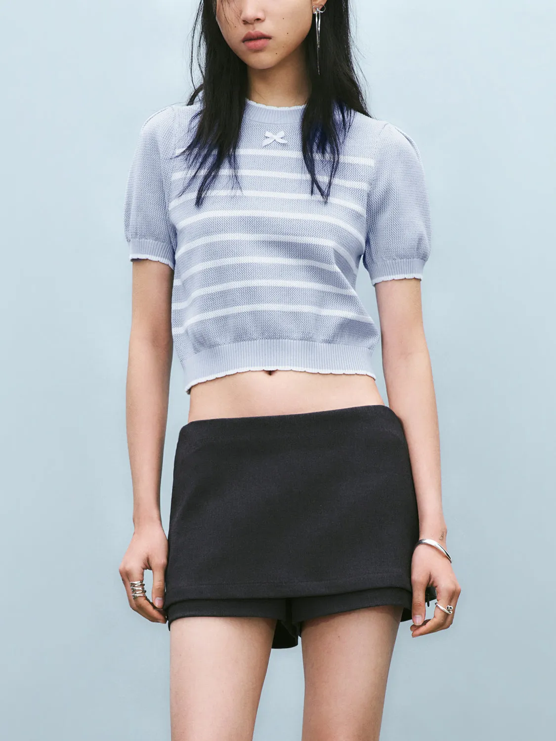 Knitted Striped T-Shirts