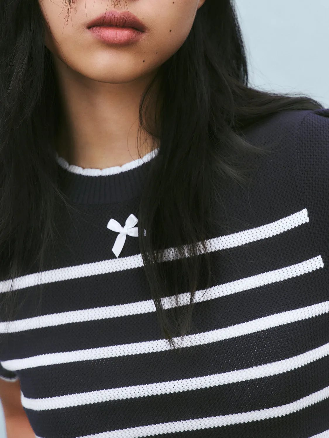 Knitted Striped T-Shirts