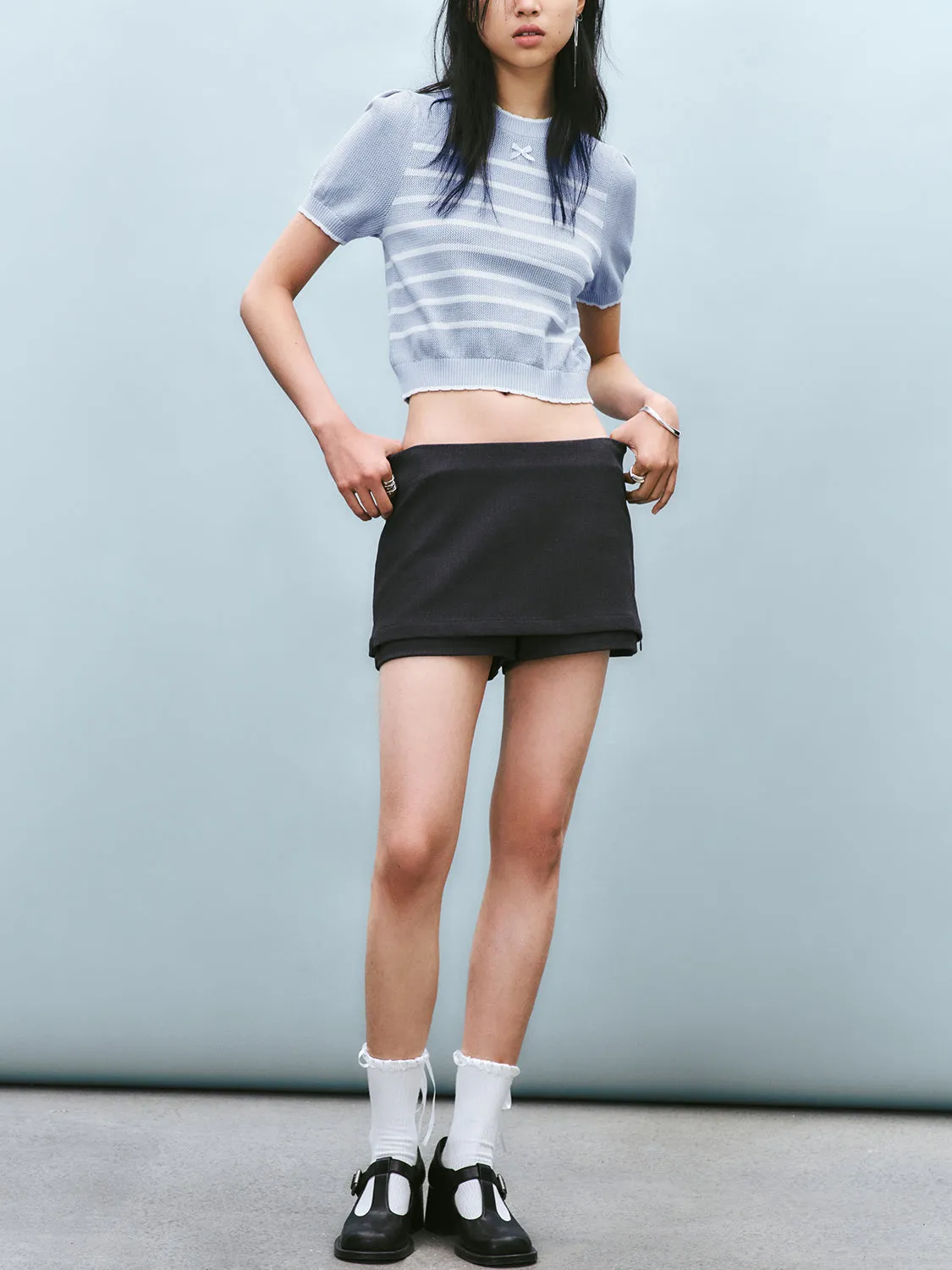 Knitted Striped T-Shirts