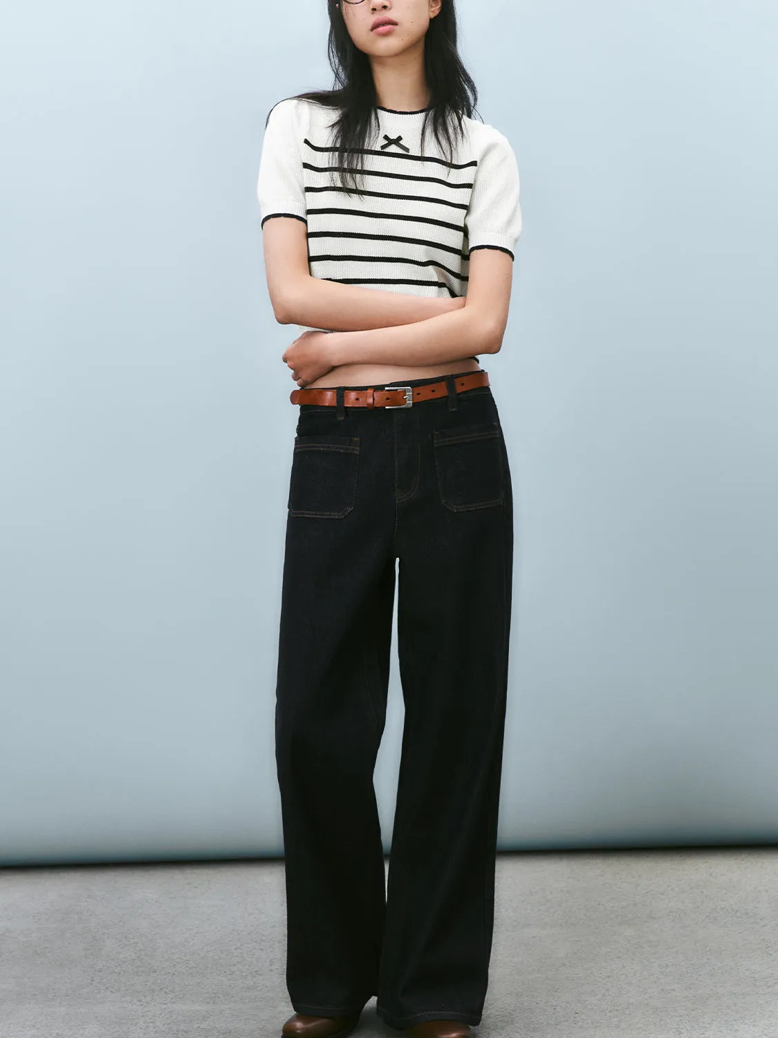 Knitted Striped T-Shirts