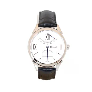 Korloff Watch Black Alligator Leather Strap & Sapphire Crystall