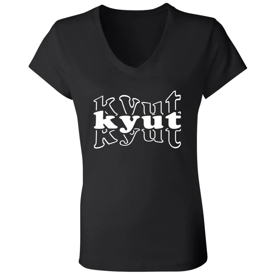 Kyut Ladies Jersey V-Neck T-Shirt