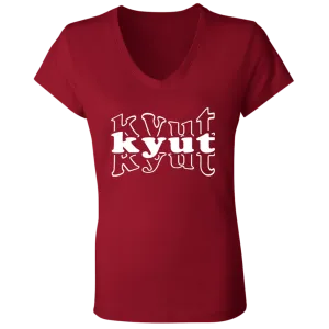 Kyut Ladies Jersey V-Neck T-Shirt