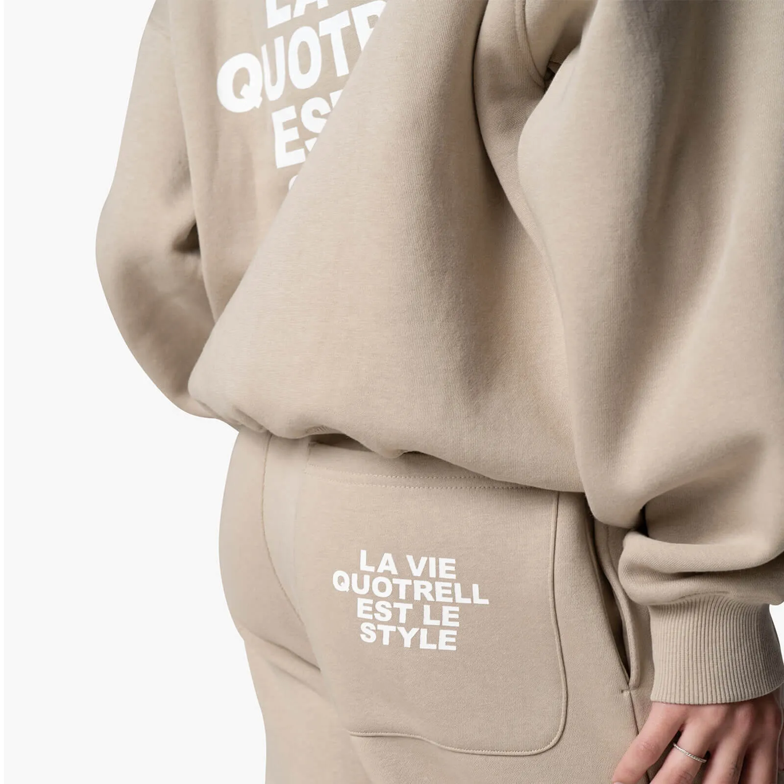 LA VIE PANTS | TAUPE/WHITE