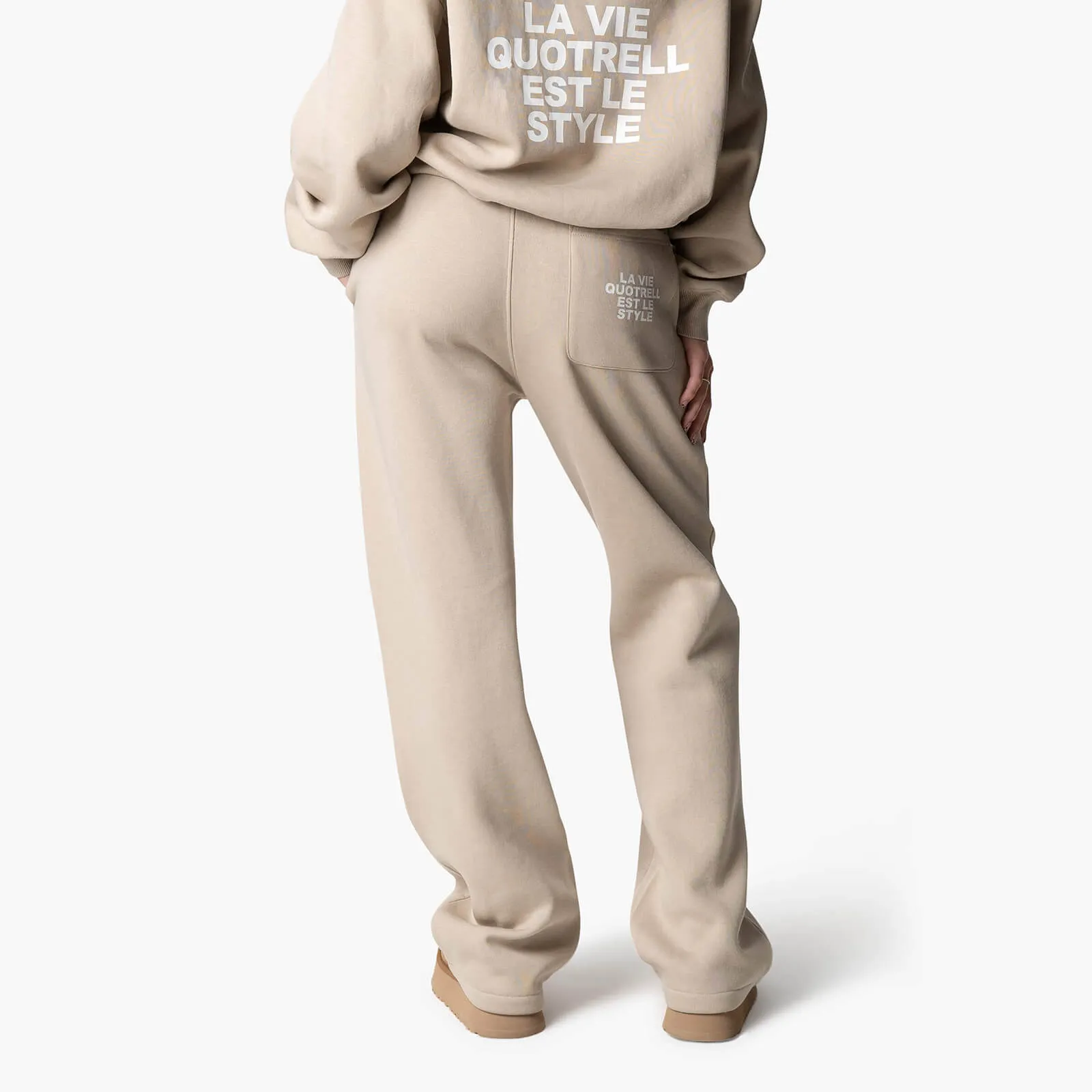LA VIE PANTS | TAUPE/WHITE