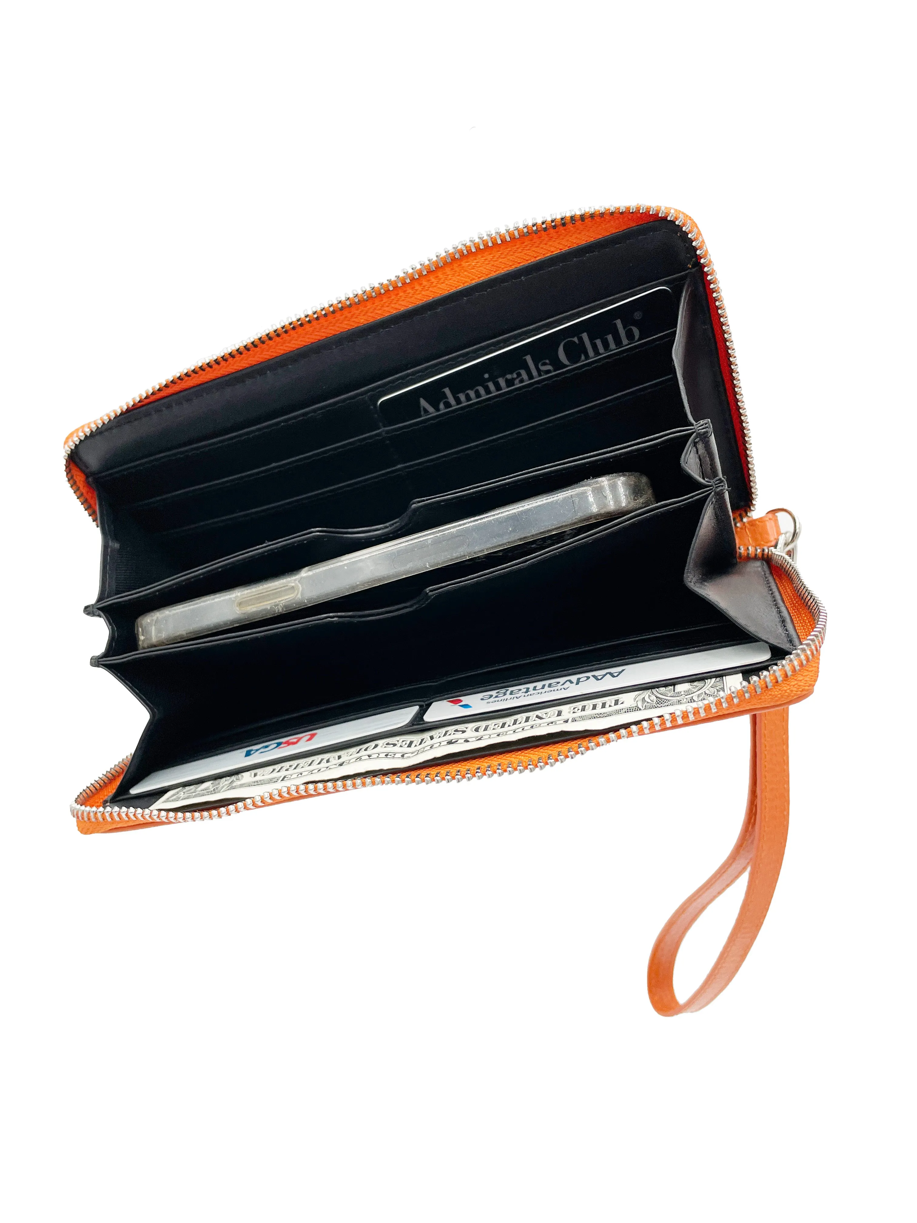 Ladies Italian Pebble Clutch - Black