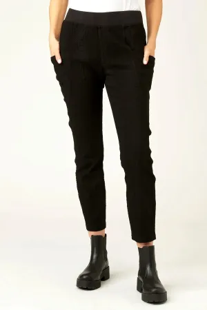 Lansdown legging pants in black jacquard