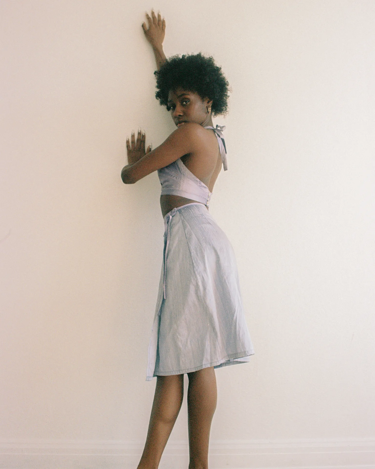 Lavender Silk Wrap Skirt