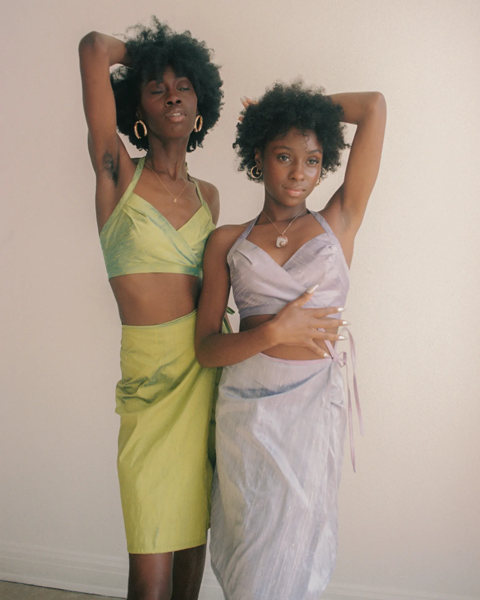 Lavender Silk Wrap Skirt